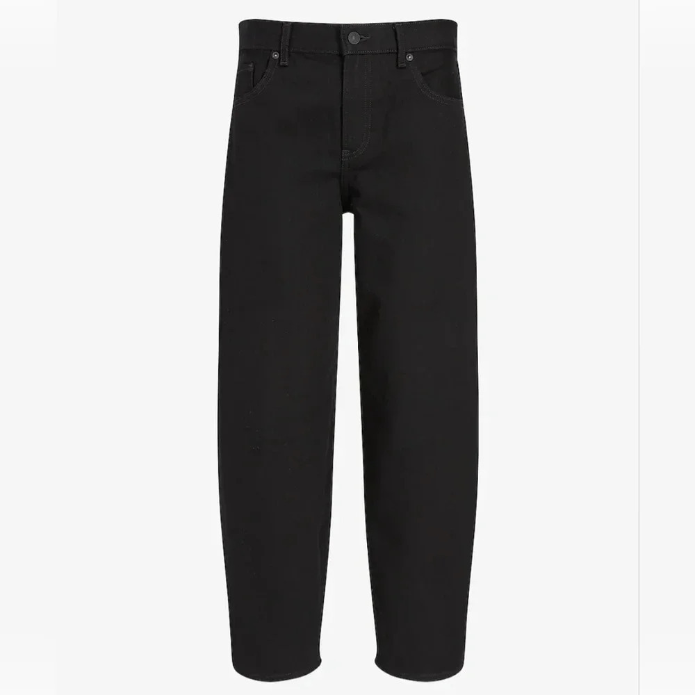 High Waisted Black Balloon Leg Jeans